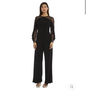 NWT Illusion Ruffle Bodice Jumpsuit 6